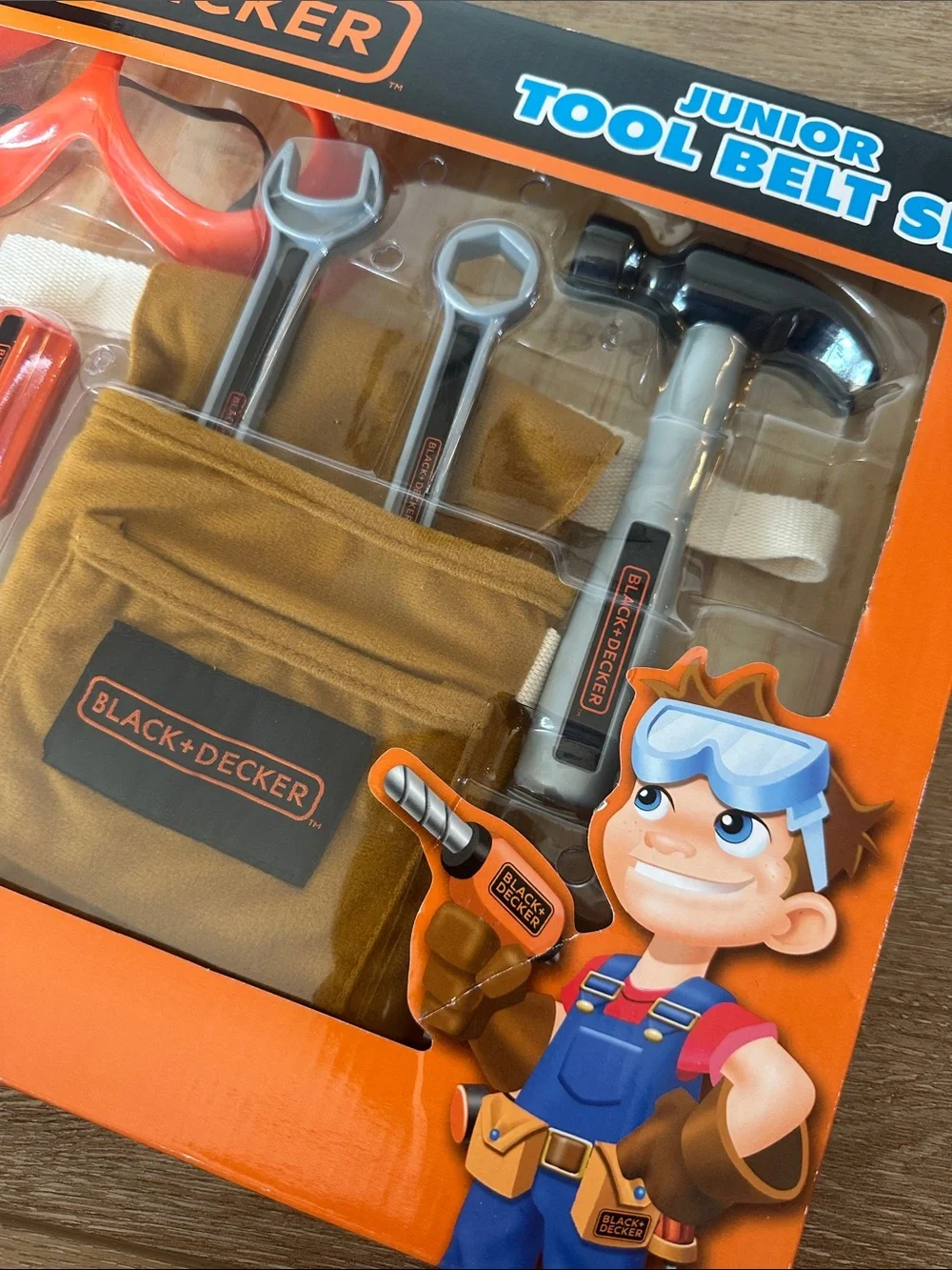 Black+Decker Junior Tool Belt Set 11-Piece Pretend Play NIB Kids Toy